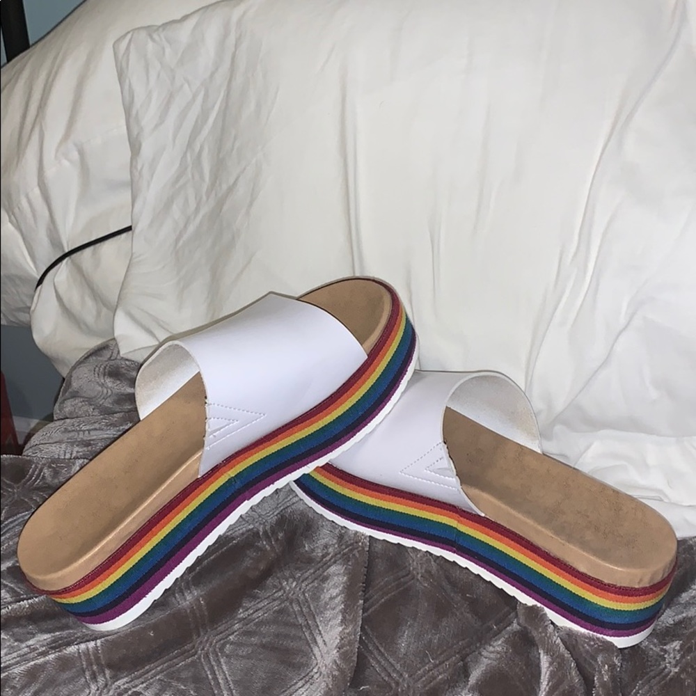 Madden Girl Rainbow Platform Sandals